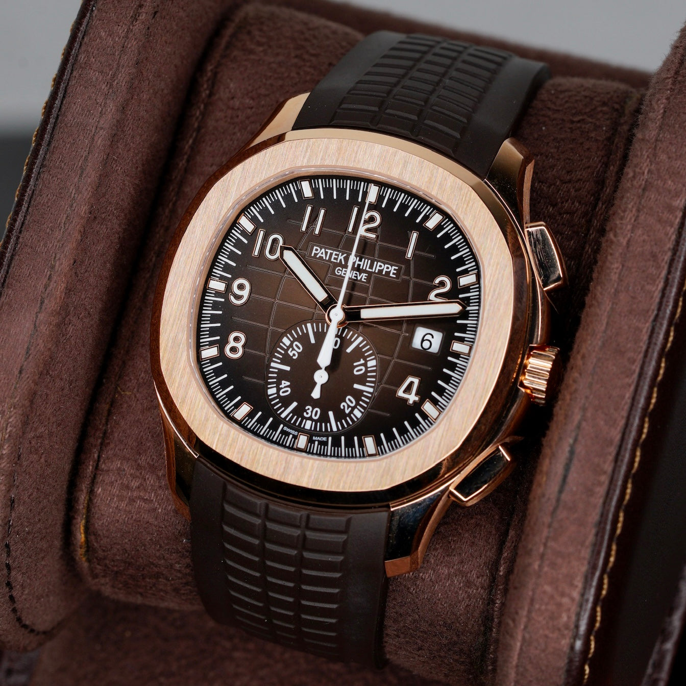 Patek Philippe Aquanaut 5968R-001 Brown Dial Rose Gold Tropical Strap Chronograph 42mm 2025