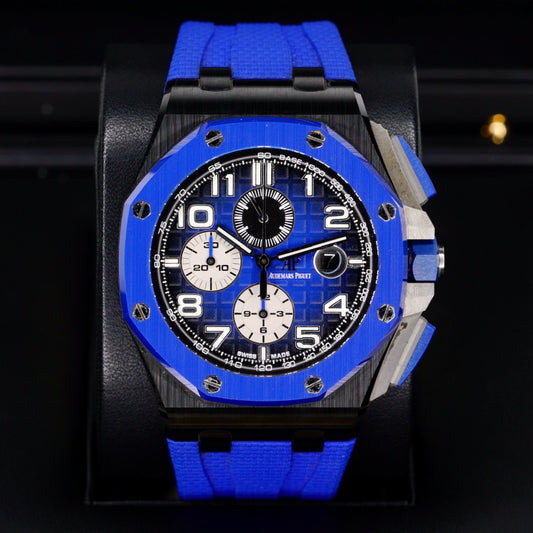 Audemars Piguet Royal Oak Offshore 26405CE.OO.A030CA.01 “TACTICAL BLUE” Blue Smoked Dial Ceramic Chronograph 44mm