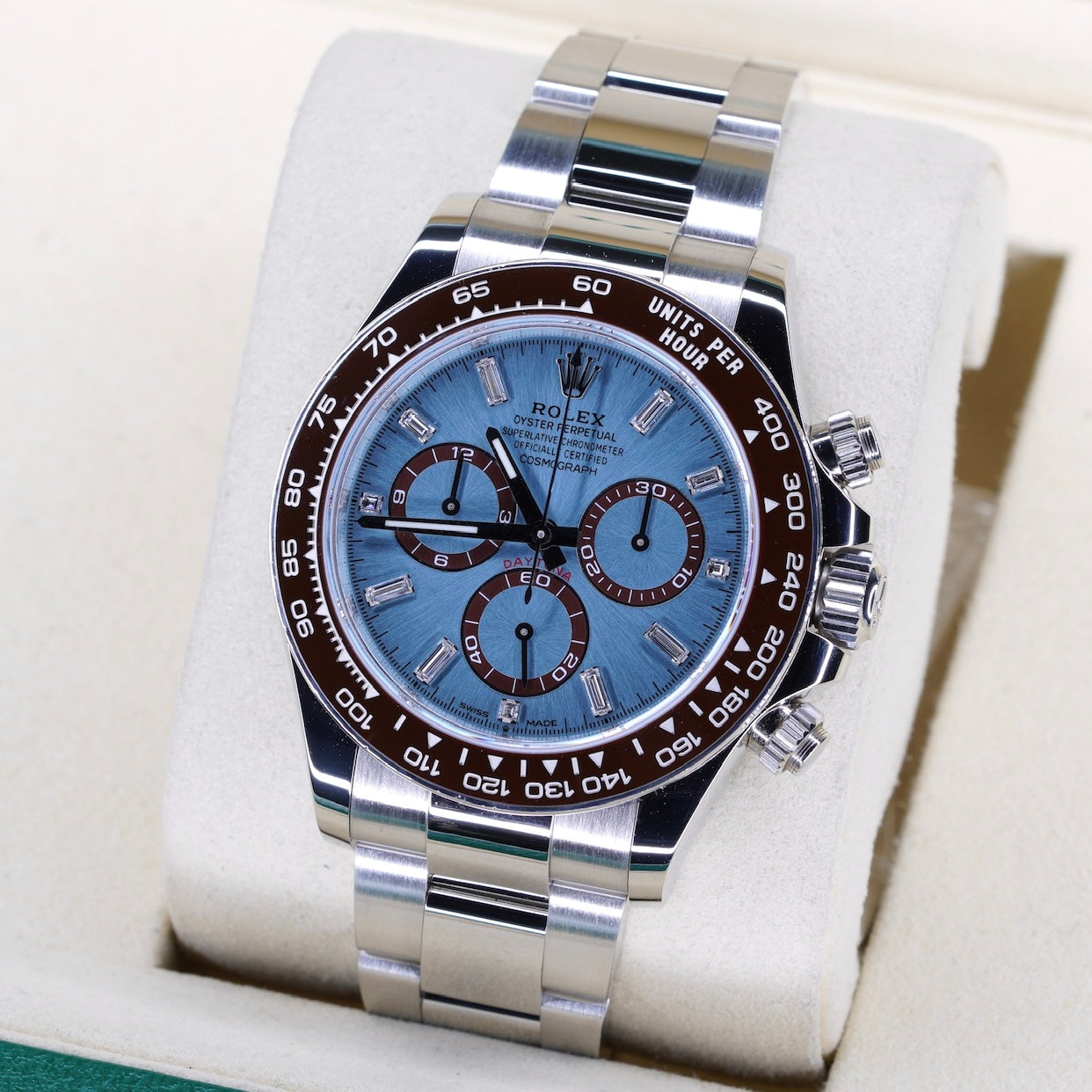 Rolex Daytona 126506 “PLATONA BAGUETTE” Ice Blue Baguette Dial Platinum 40mm 2025