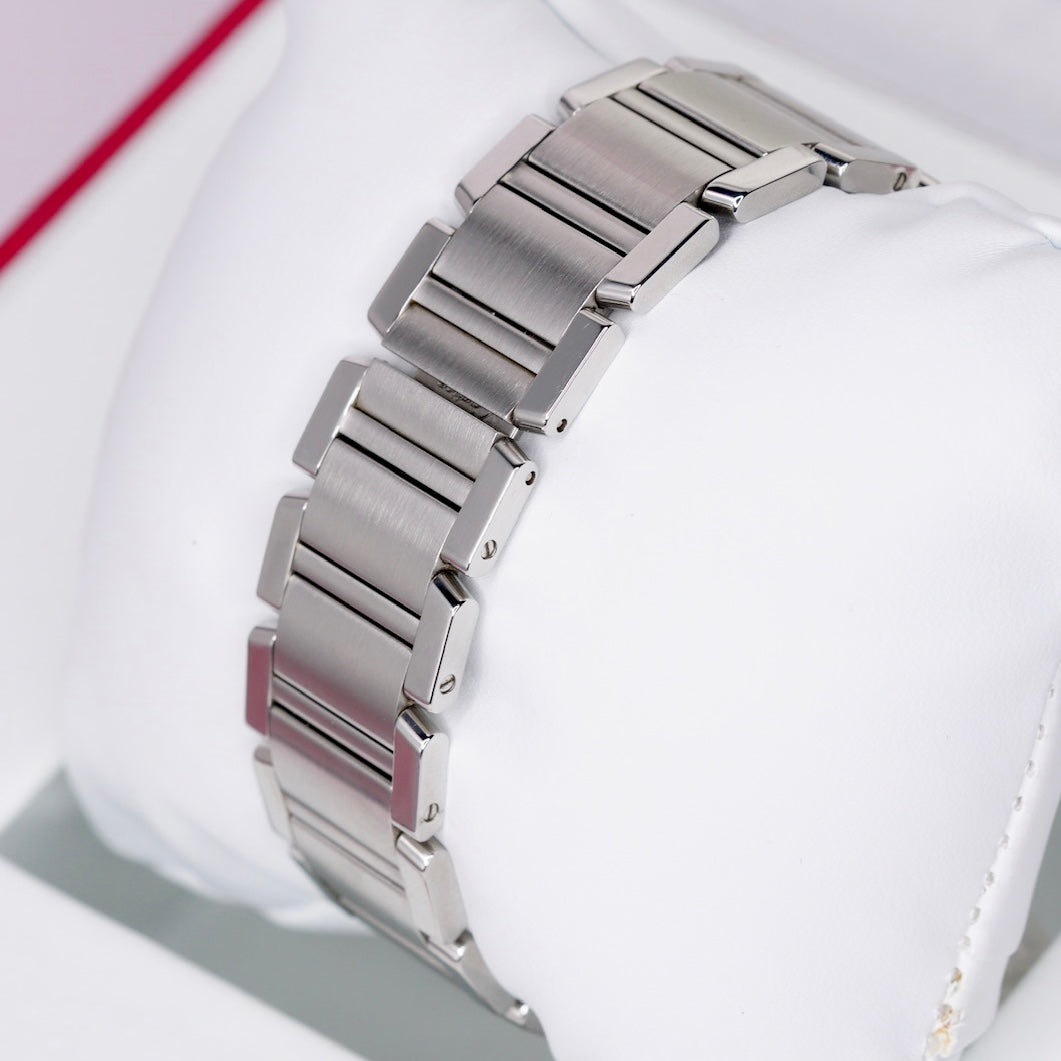 Cartier Tank Francaise W51002Q3 White Dial Stainless Steel 28X32mm