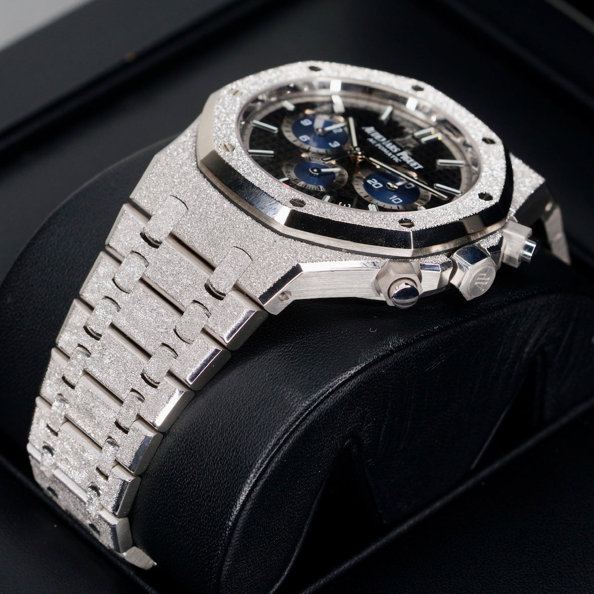 Patek Philippe Royal Oak 26331BC.GG.1224BC.03 “FROSTED 111” Black Dial Blue Sub Dial White Gold Chronograph Limited Edition Of 111 41mm