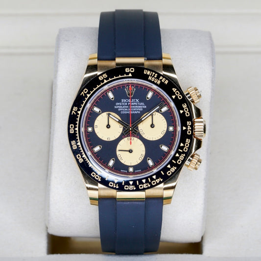 Rolex Daytona 116518LN “PAUL NEWMAN” Black Dial Yellow Sub Dials Yellow Gold Oysterflex 40mm 2018