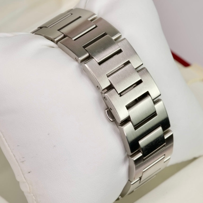Cartier Pasha Seatimer W31089M7 / 2995 Chronograph White Dial Stainless Steel 42mm