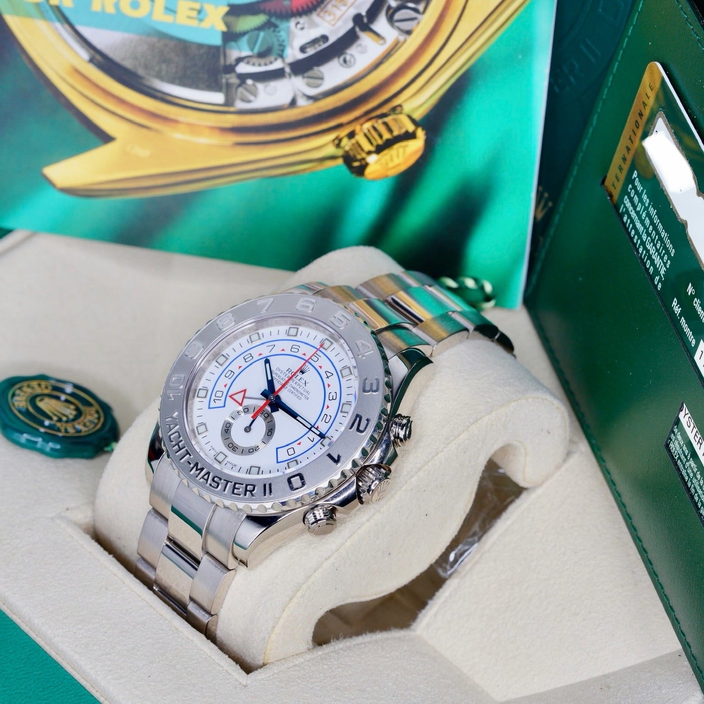 Rolex Yacht-Master II 116689 White Dial White Gold 44mm 2013