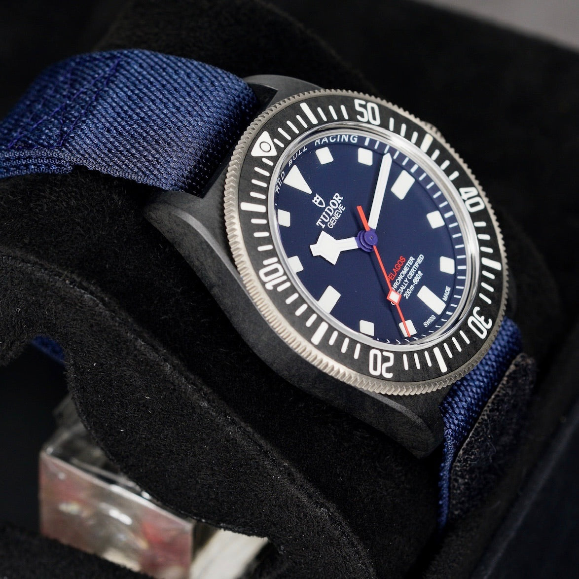 Tudor Pelagos 25707KN “RED BULL” Blue Dial Carbon Case Textile Strap 42mm 2023
