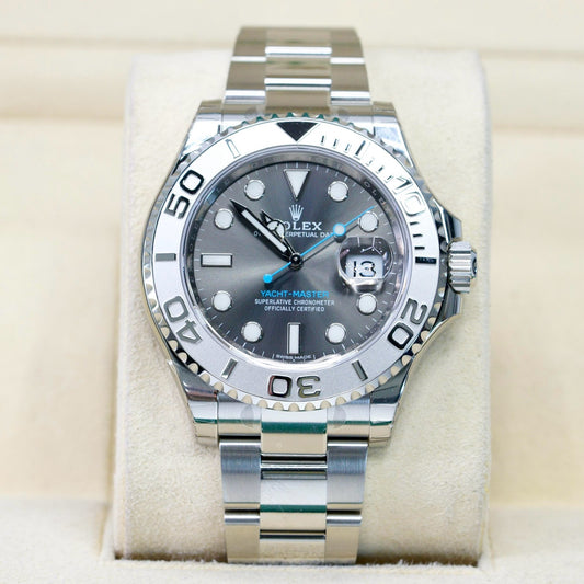 Rolex NEW OLD STOCK Yacht-Master 116622 Platinum Bezel Rhodium Dial 40mm