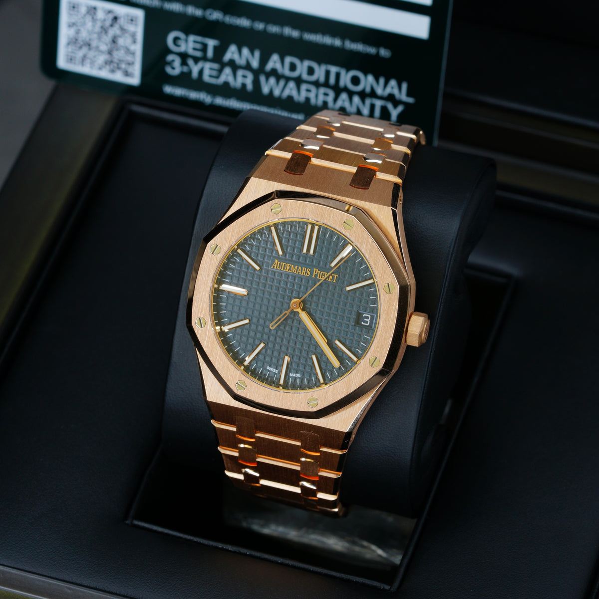 Audemars Piguet NEW Royal Oak 15510OR.OO.1320OR.03 “BLUE OAK” Blue Dial Rose Gold 41mm