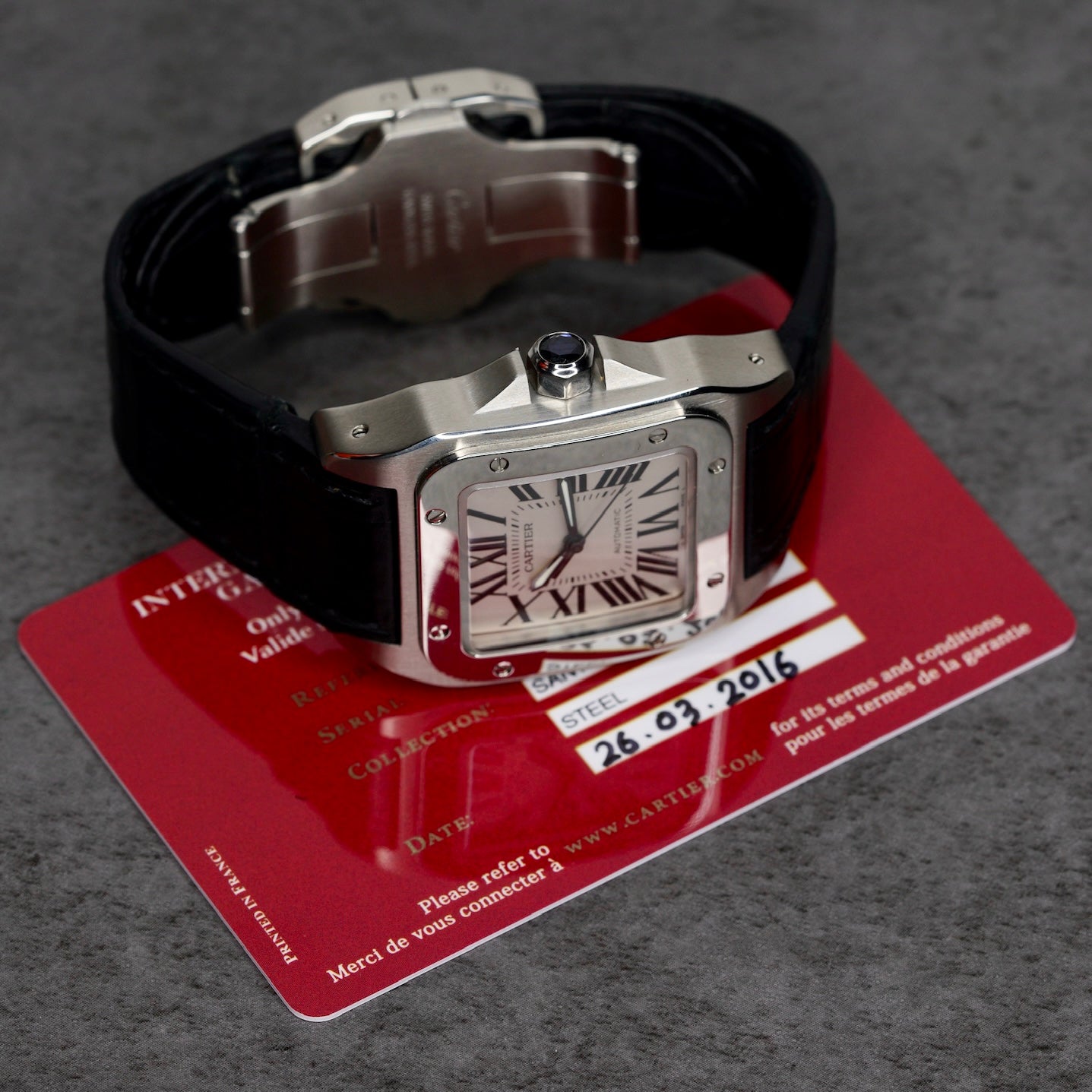 Cartier Santos 100 M W20106X8 White Dial Stainless Steel