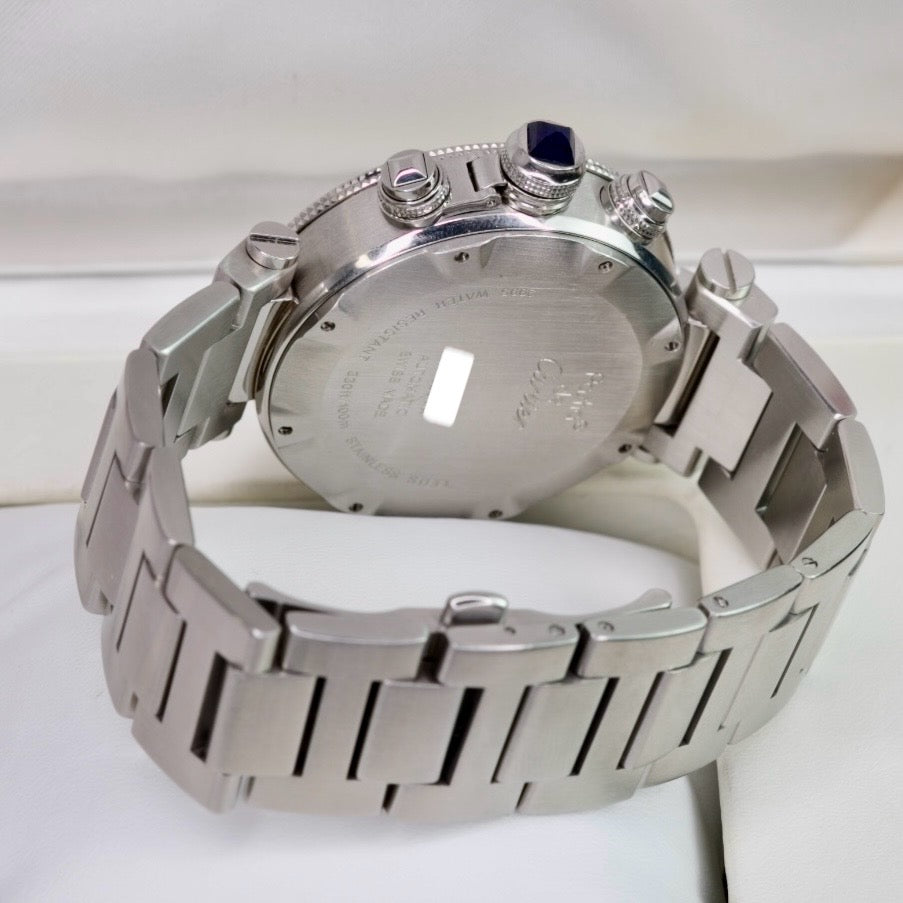 Cartier Pasha Seatimer W31089M7 / 2995 Chronograph White Dial Stainless Steel 42mm