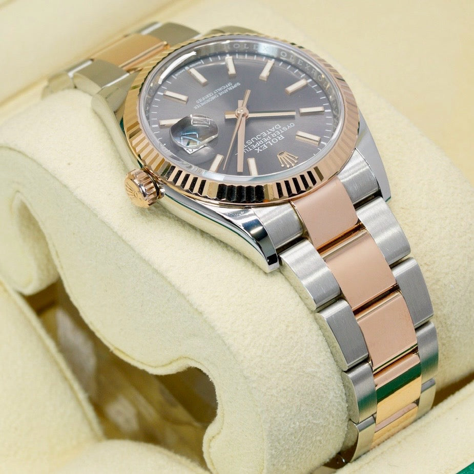 Rolex Datejust 126231 Rhodium Dial Two-Tone Rose Gold & Steel Jubilee 36mm