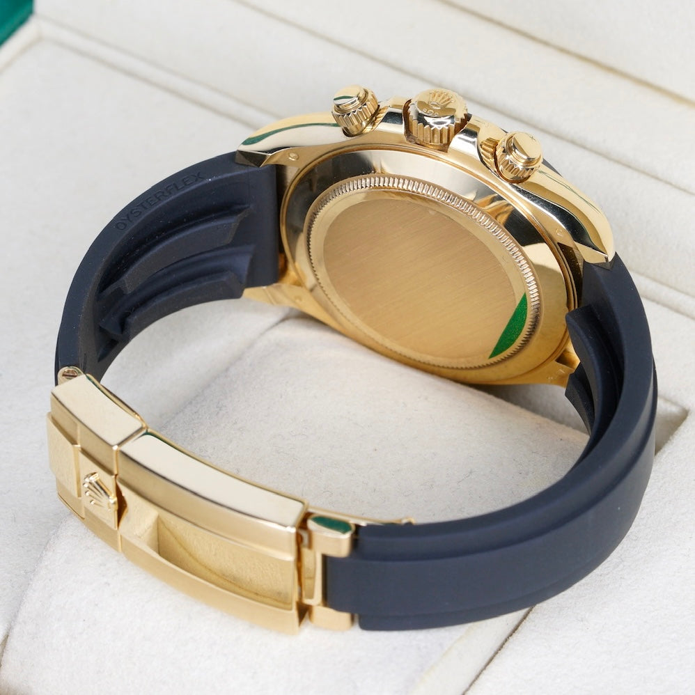 Rolex Daytona 116518LN Black Dial Yellow Gold Oysterflex 40mm 2021