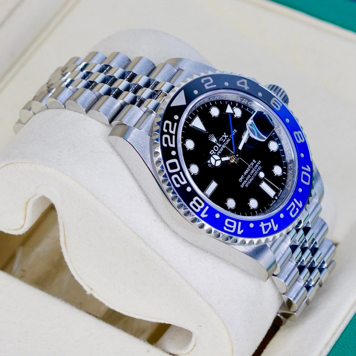 Rolex GMT-Master II 126710BLNR “BATGIRL” Black Dial Blue & Black Bezel Stainless Steel Jubilee 40mm 2023