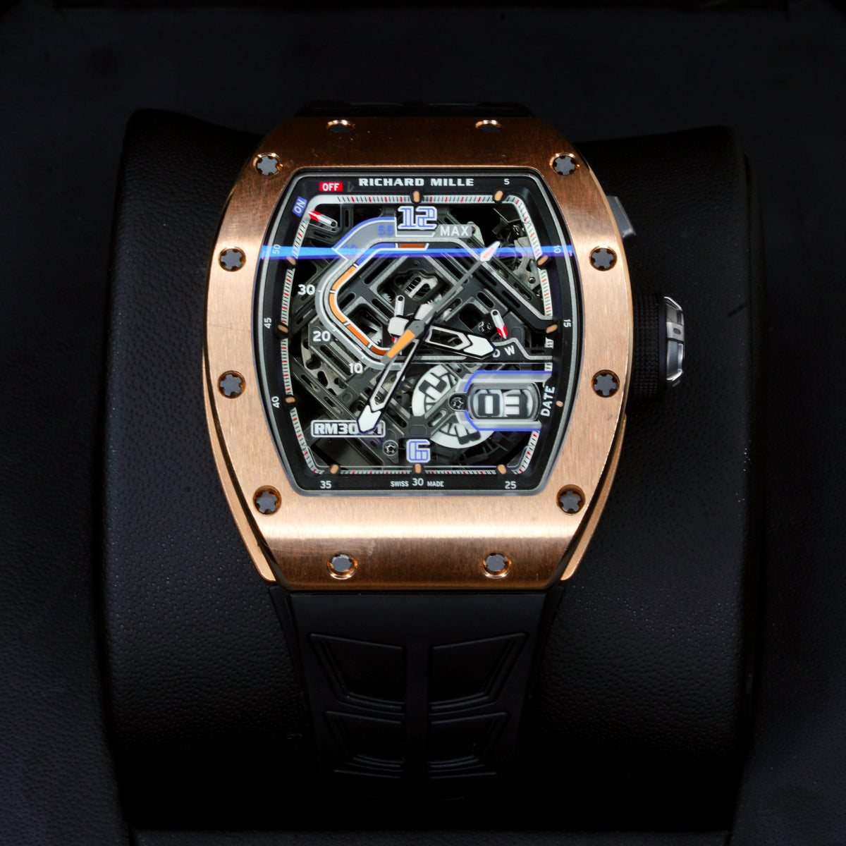Richard Mille LIKE NEW 2026 RM 30-01 Skeleton Dial Rose Gold Rubber Strap