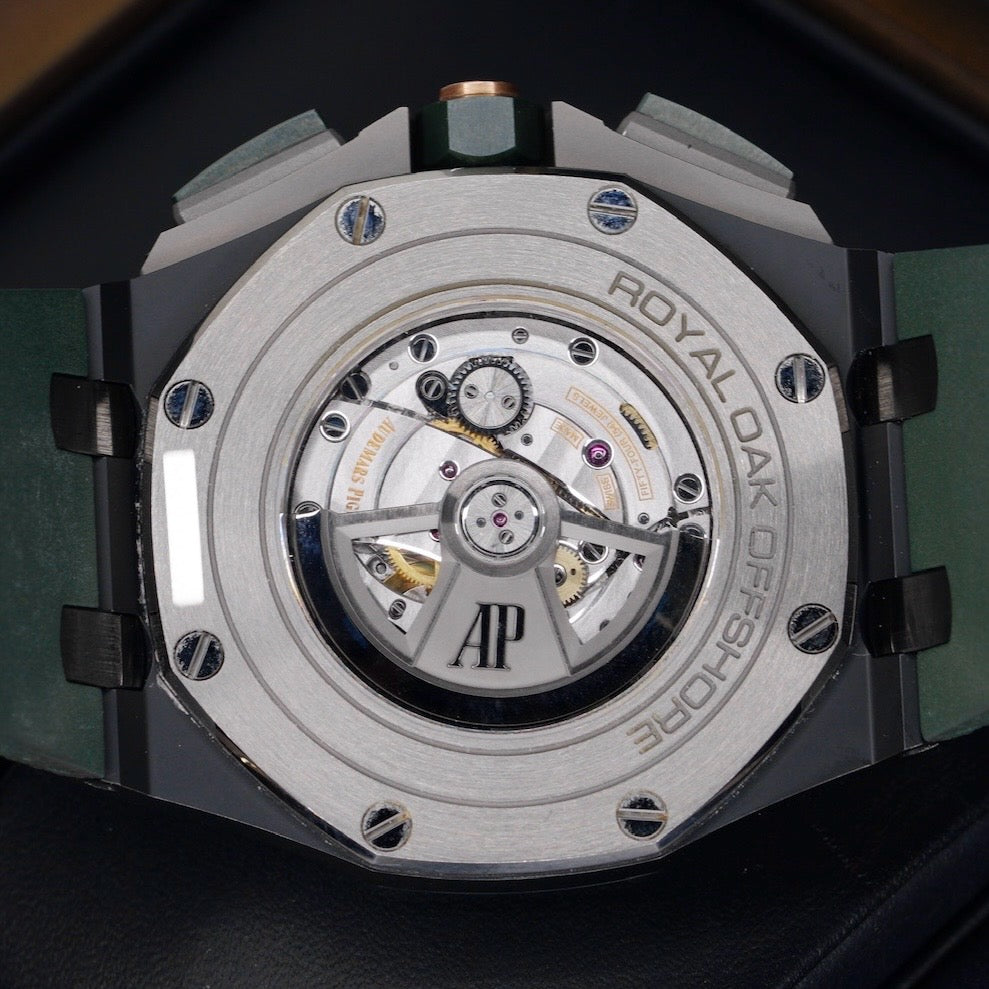 Audemars Piguet Royal Oak Offshore 26405CE.OO.A056CA.01 “TACTICAL GREEN” Smoked Green Dial Ceramic Selfwinding Chronograph 44mm