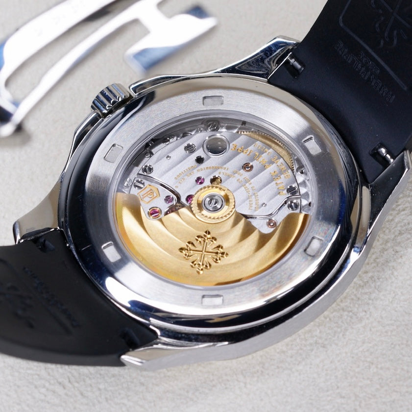 Patek Philippe Aquanaut 5167A-001 Black Dial Stainless Steel Tropical Strap 2020