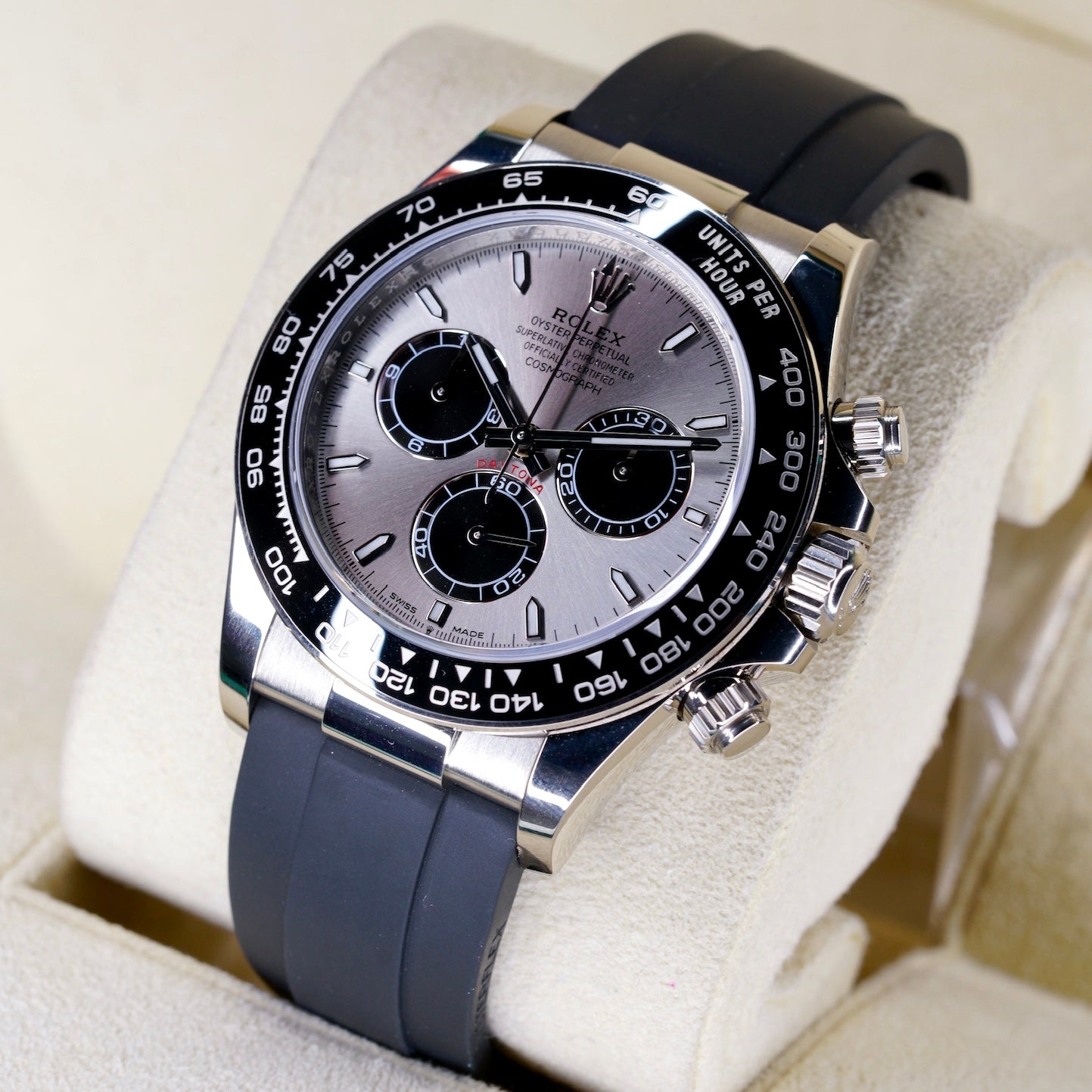 Rolex Daytona 126519LN-0006 “GHOST” Grey Dial White Gold Oysterflex 40mm