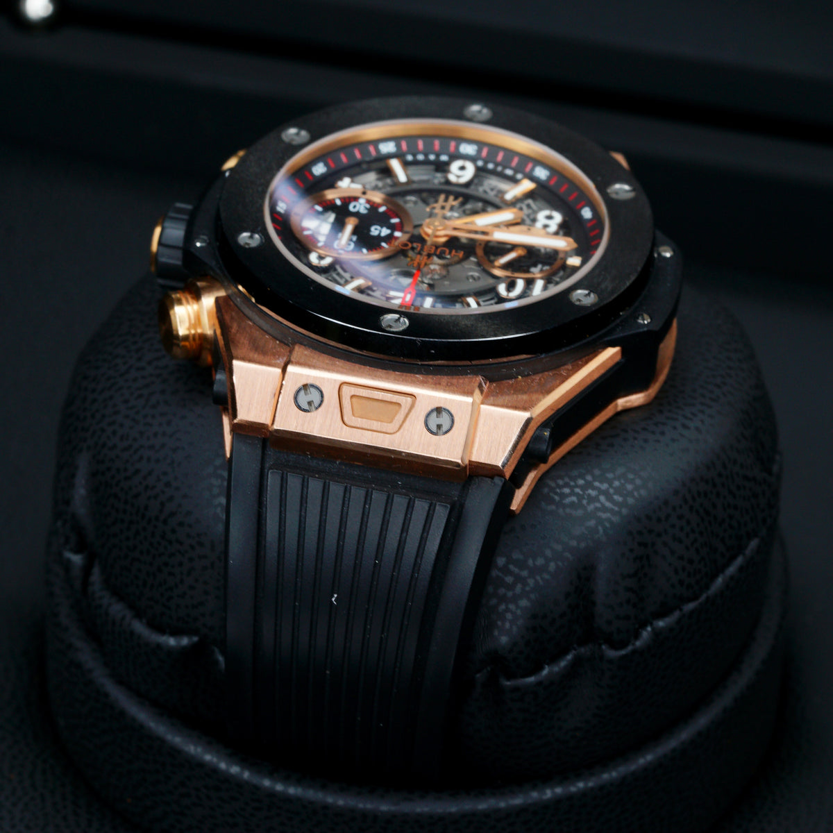 Hublot Big Bang Unico 411.OM.1180.RX “KING GOLD” Skeleton Dial Ceramic Bezel King Gold 45mm