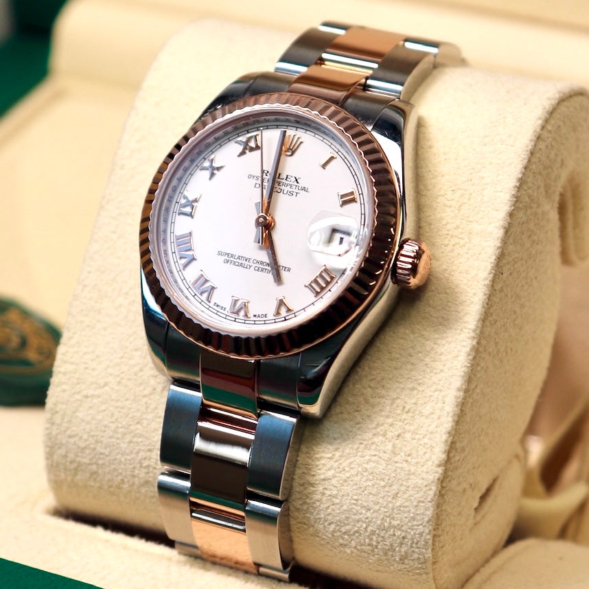 Rolex 31mm Two Tone Datejust Ref: 178271 in 18k Rose & Stainless Steel