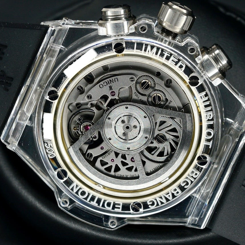 Hublot Big Bang Unico 411.JX.4802.RT Sapphire Skeleton Rubber Strap 45mm