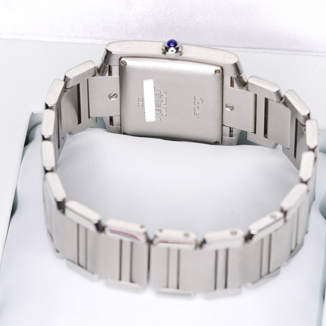 Cartier Tank Francaise W51002Q3 White Dial Stainless Steel 28X32mm