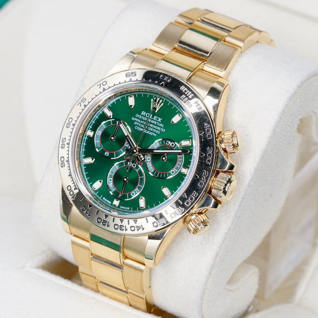 Rolex Daytona 116508 “JOHN MAYER” Money Green Dial Yellow Gold 40mm 2019