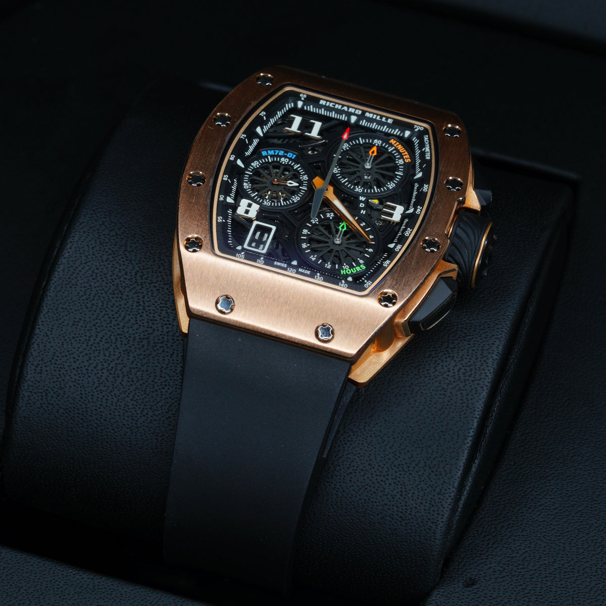 Richard Mille LIKE NEW 2023 RM 72-01RG Skeleton Dial Rose Gold Rubber Strap