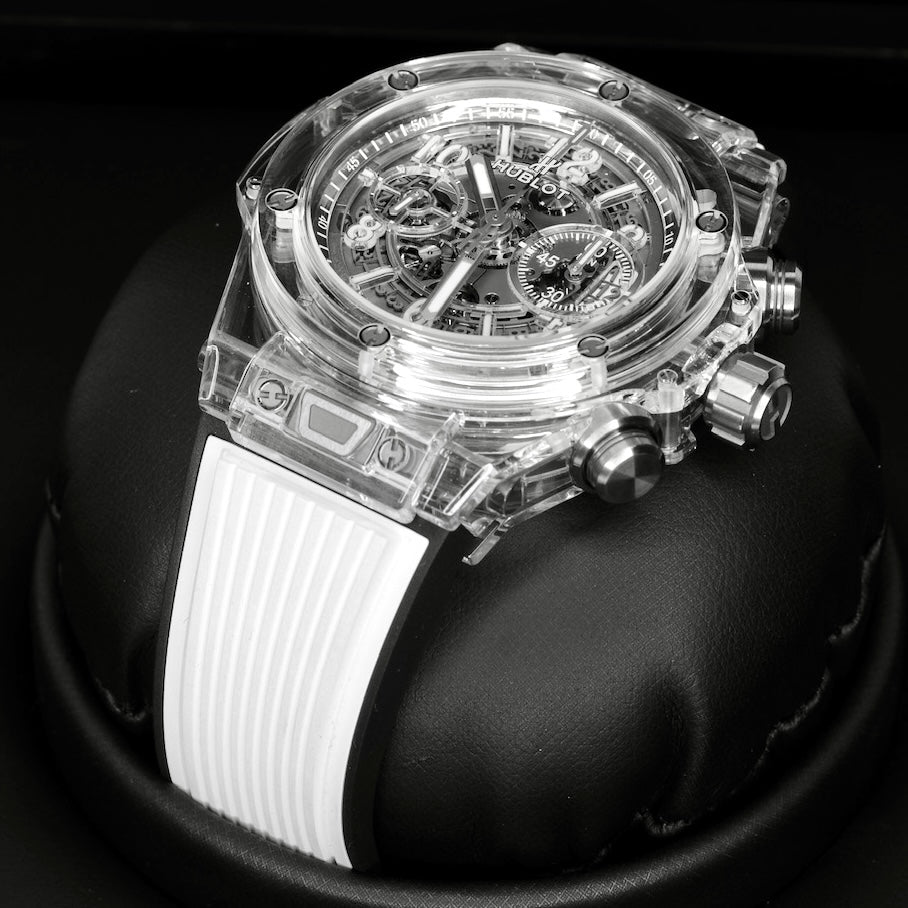 Hublot Big Bang Unico 411.JX.4802.RT Sapphire Skeleton Rubber Strap 45mm
