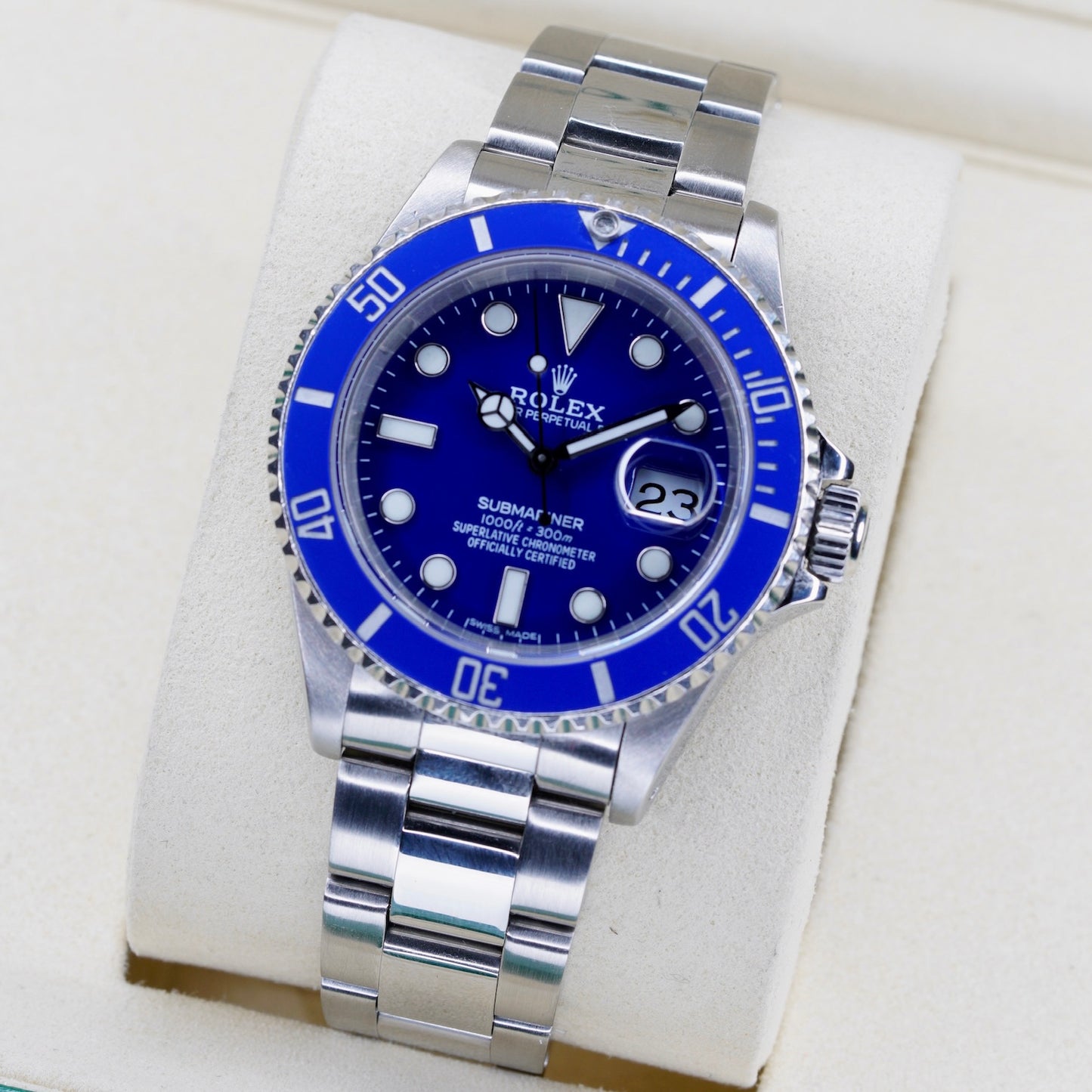 Rolex Submariner 16610 “ALMOST SMURF” AM Blue Dial & Blue Bezel Stainless Steel 40mm