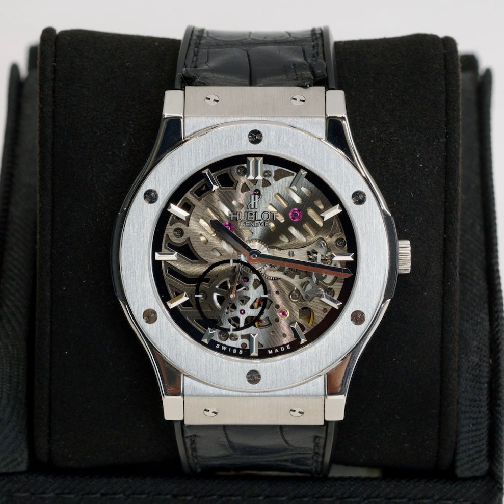 Hublot Classic Fusion 515.NX.0170.LR Ultra-Thin Skeleton Skeleton Dial Titanium 45mm