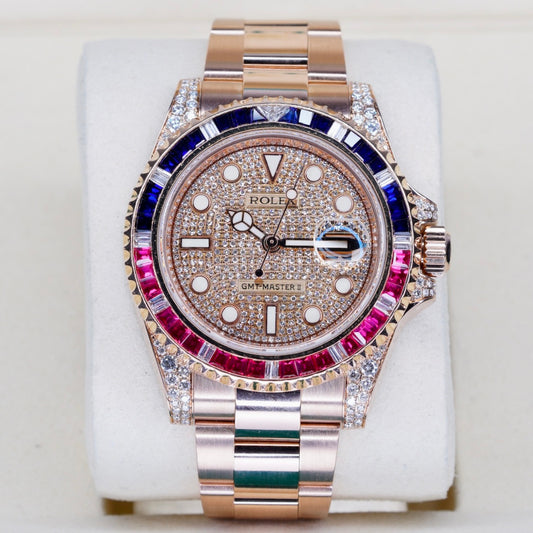 Rolex GMT-Master II 126715CHNR “AM SARU” Rose Gold Am Diamond Set 40mm 2019