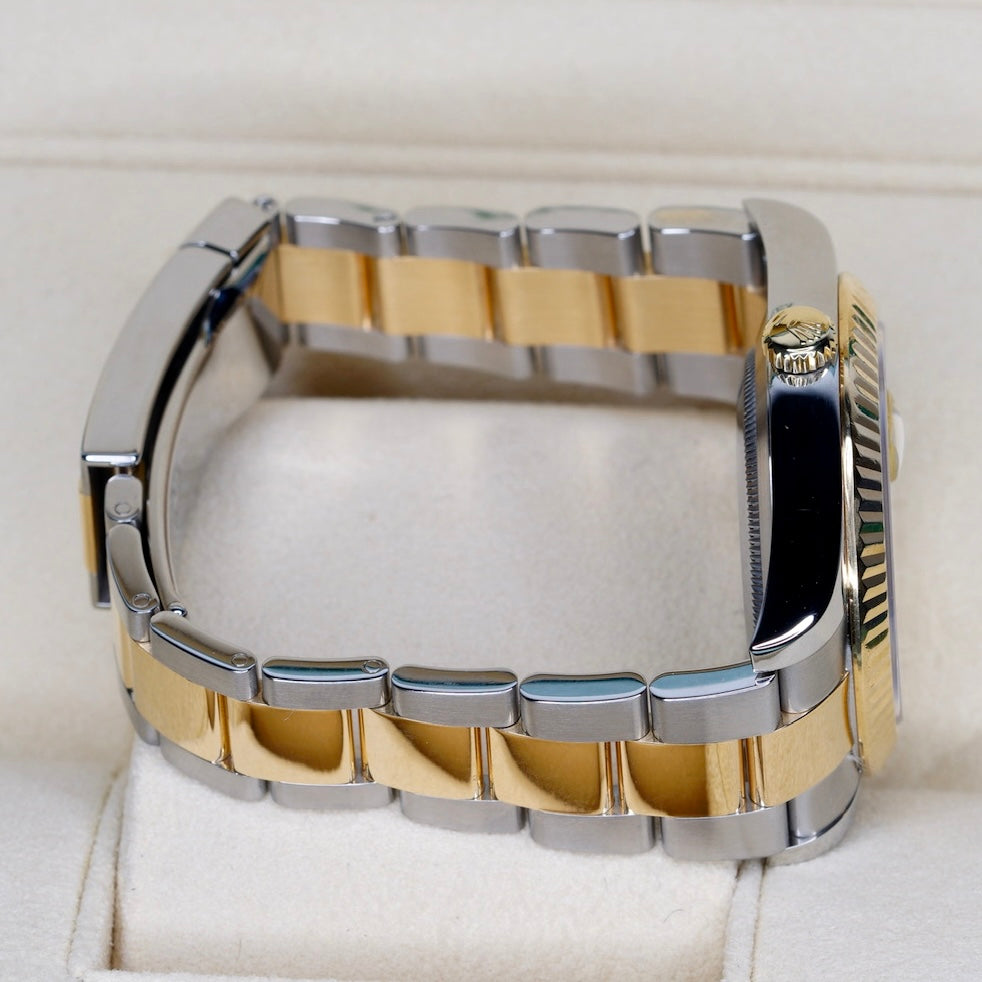 Rolex Datejust II 116333 Champagne Stick Dial Two-Tone Steel & Gold Oyster 41mm