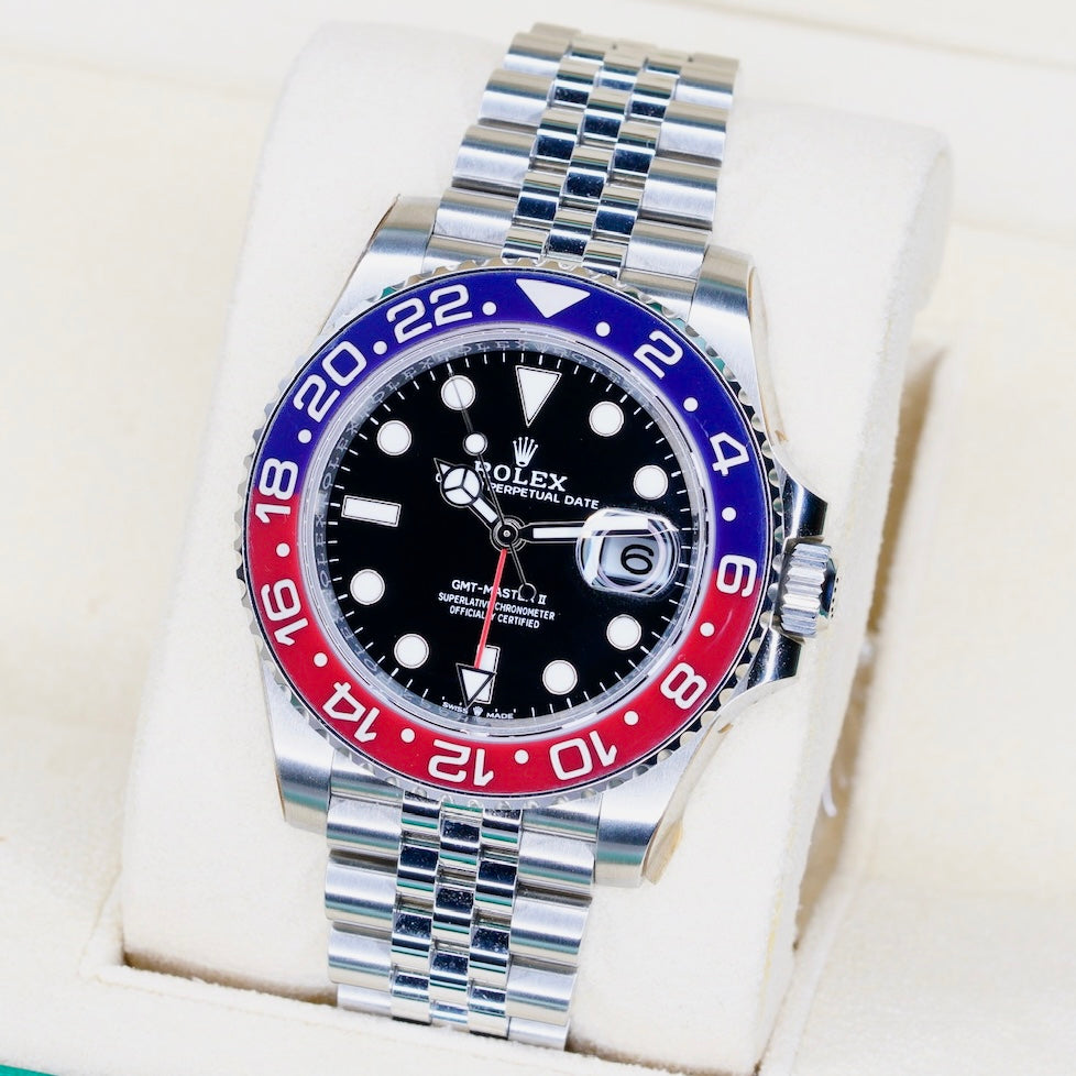 Rolex GMT-Master II 126710BLRO “PEPSI” Black Dial Red & Blue Bezel Stainless Steel Jubilee 40mm 2025