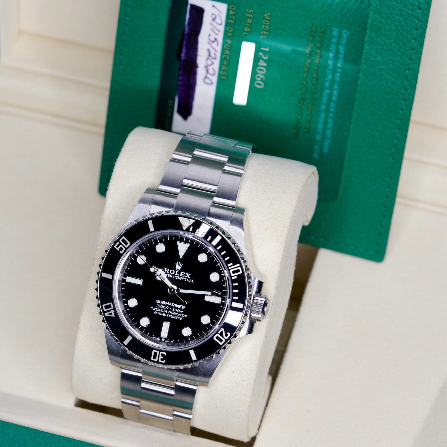 Rolex Submariner 124060 “NO DATE” Black Dial Stainless Steel 40mm 2020