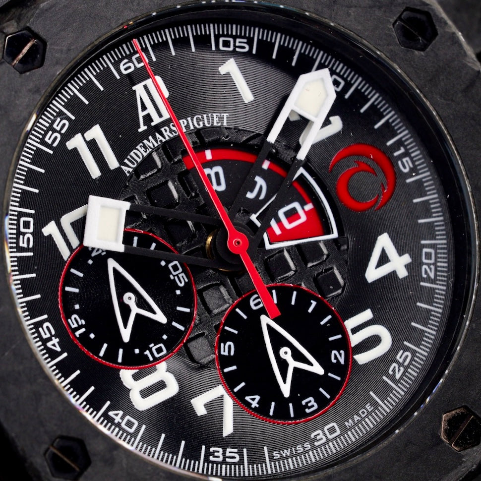 Audemars Piguet Royal Oak Offshore 26062FS.OO.A002CA.01 “TEAM ALINGHI” Carbon Red Accents Rubber Strap 44mm