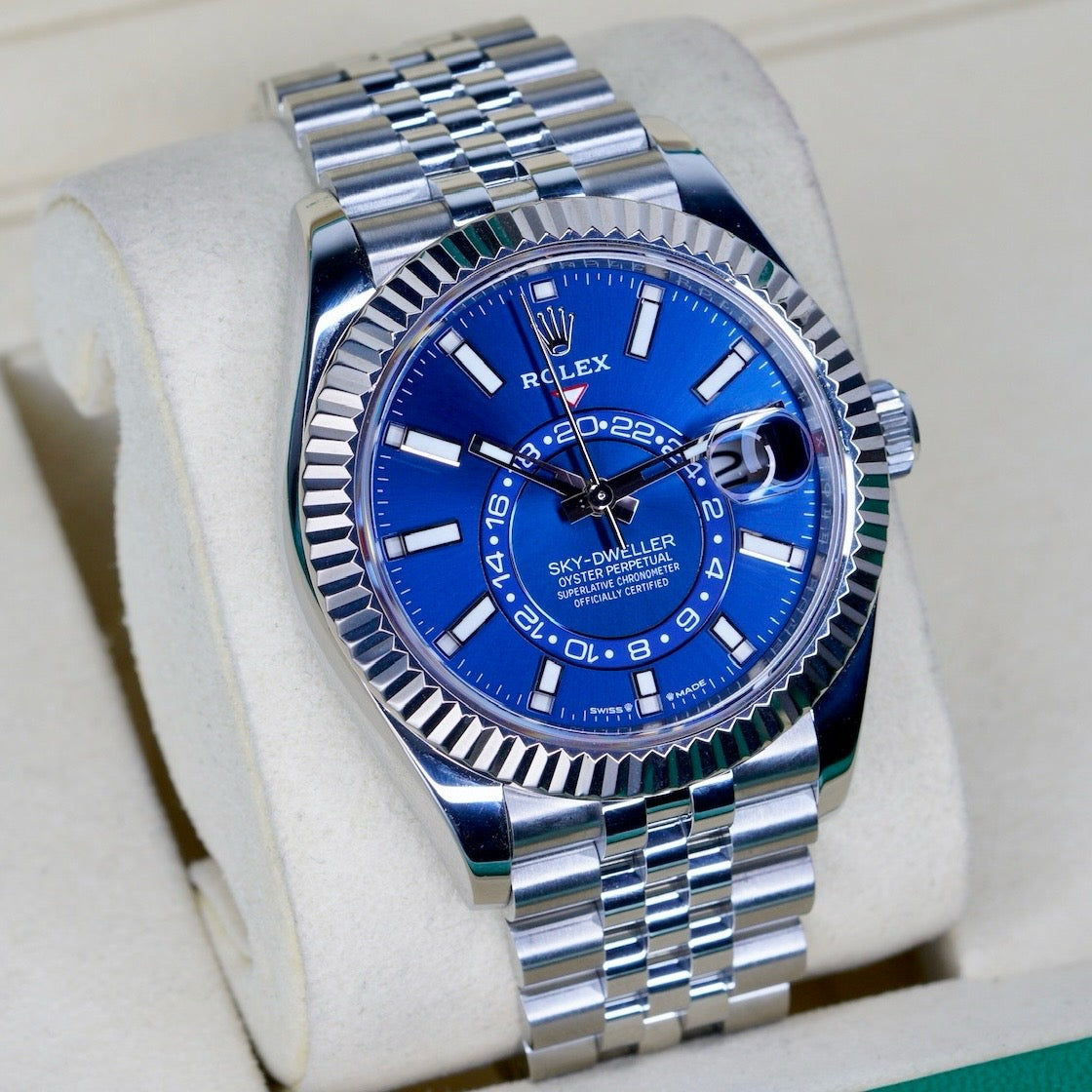 Rolex Sky-Dweller 336934 “SKY BLUE” Blue Stick Dial Stainless Steel Jubilee 42mm
