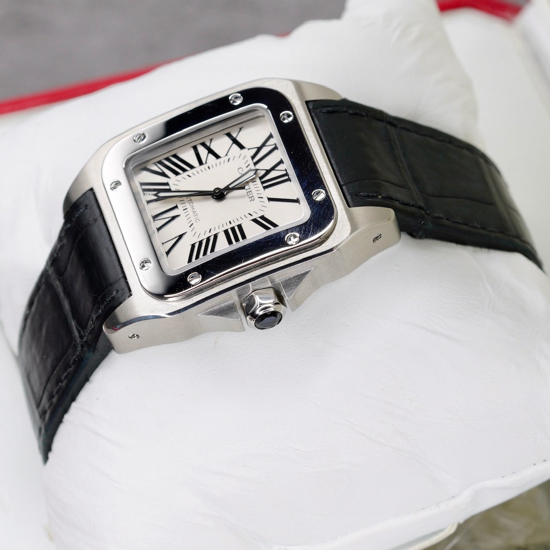 Cartier Santos 100 M W20106X8 White Dial Stainless Steel