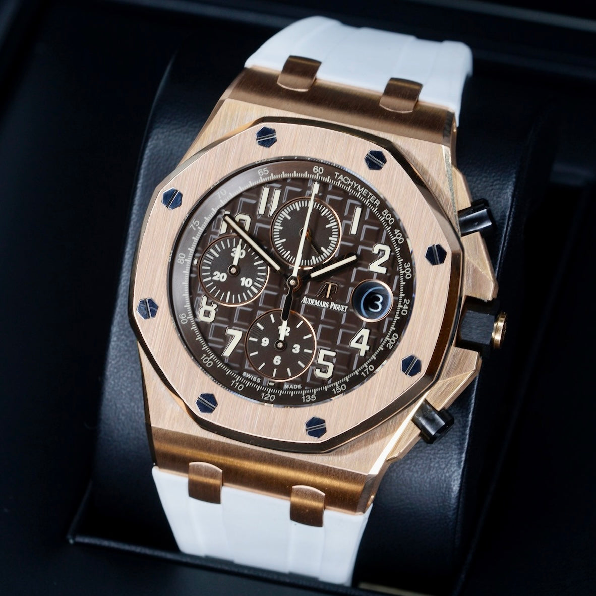 Audemars Piguet Royal Oak Offshore 26470OR.OO.A099CR.01 “CHOCOLATE” Brown Dial Rose Gold Limited Edition of 100