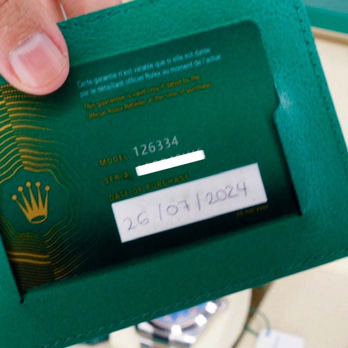 Rolex NEW OLD STOCK Datejust 126334 “AZZURRO” Blue Roman Dial Stainless Steel Oyster 41mm