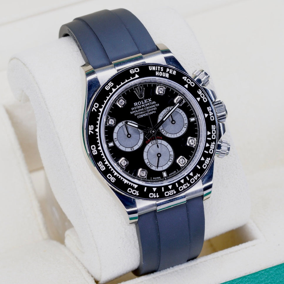 Rolex Daytona 126519 “BLACK DIAMOND” Black Diamond Dial White Gold Oysterflex 40mm 2025