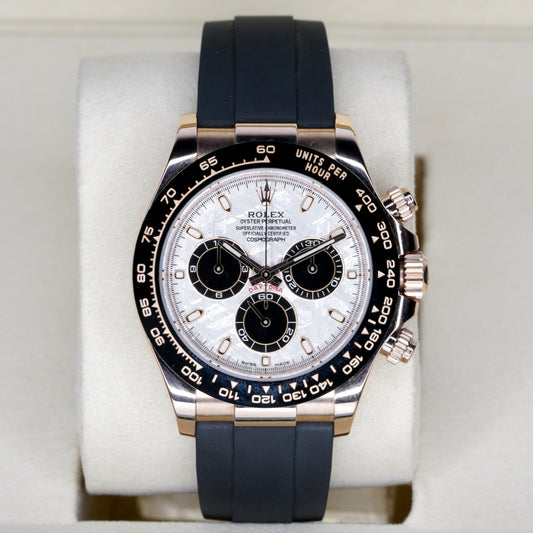 Rolex Daytona 116515LN “METEORITE” Grey Meteorite Dial Rose Gold Oysterflex 40mm