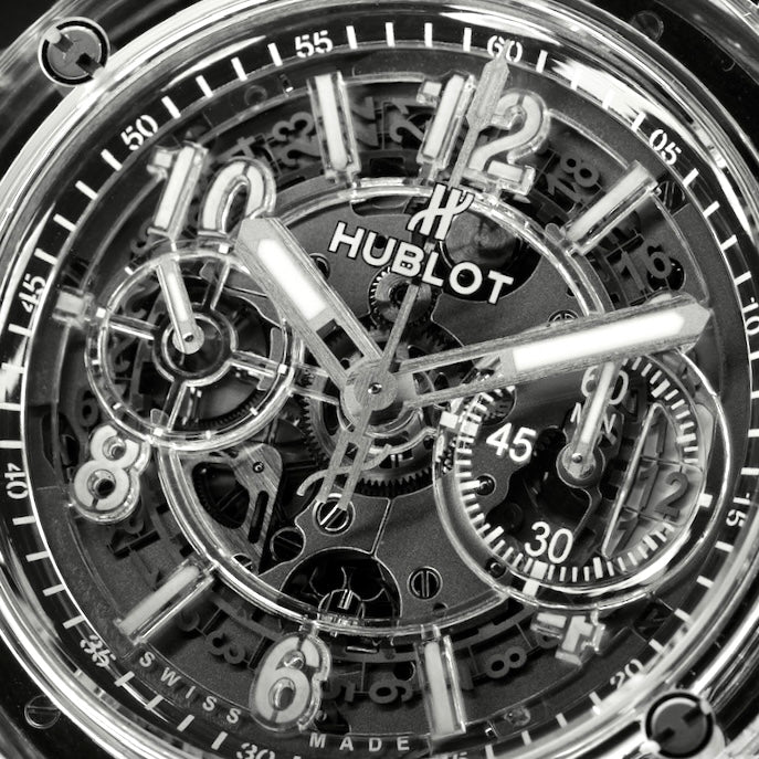 Hublot Big Bang Unico 411.JX.4802.RT Sapphire Skeleton Rubber Strap 45mm