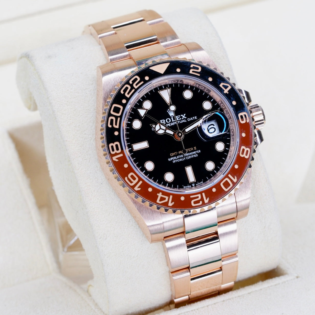 Rolex GMT-Master II 126715CHNR “ROOTBEER” Black Dial Rose Gold 40mm 2023