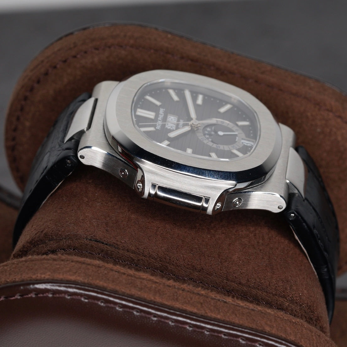 Patek Philippe Nautilus 5726A-001 Black Dial Stainless Steel Leather Strap