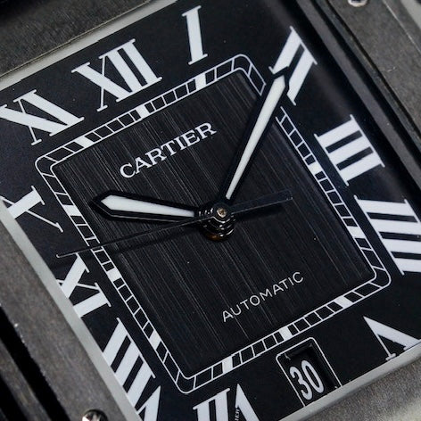 Cartier Santos De Cartier 4072/WSSA0039 Black Dial DLC