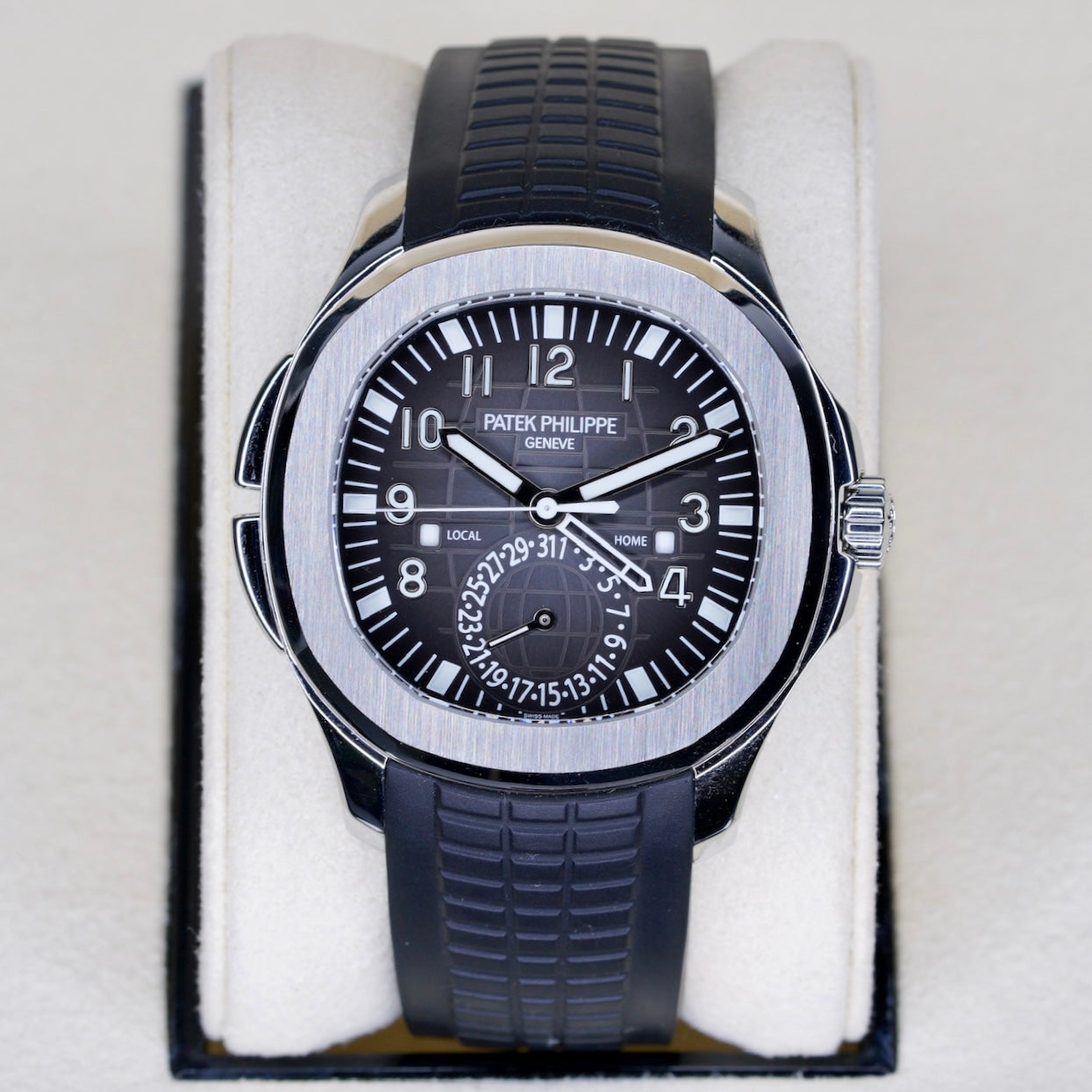Patek Philippe Aquanaut 5164A-001 “AQUA TRAVEL” Black Dial Stainless Steel Travel Time 40.8mm 2021