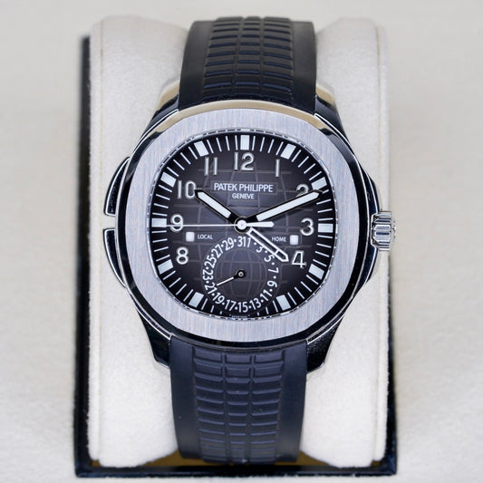 Patek Philippe Aquanaut 5164A-001 “AQUA TRAVEL” Black Dial Stainless Steel Travel Time 40.8mm 2021