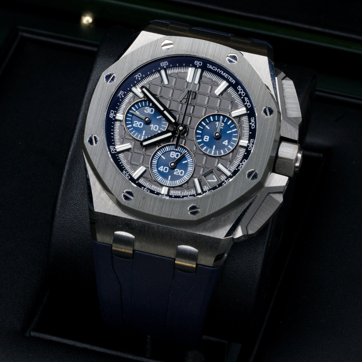 Audemars Piguet Royal Oak Offshore 26420IO.OO.A009CA.01 Grey Dial Blue Sub Dials Titanium