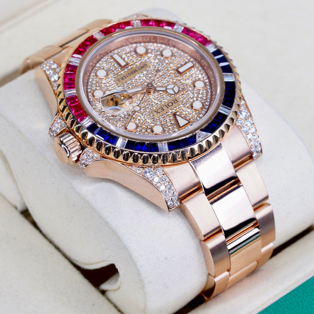 Rolex GMT-Master II 126715CHNR “AM SARU” Rose Gold Am Diamond Set 40mm 2019