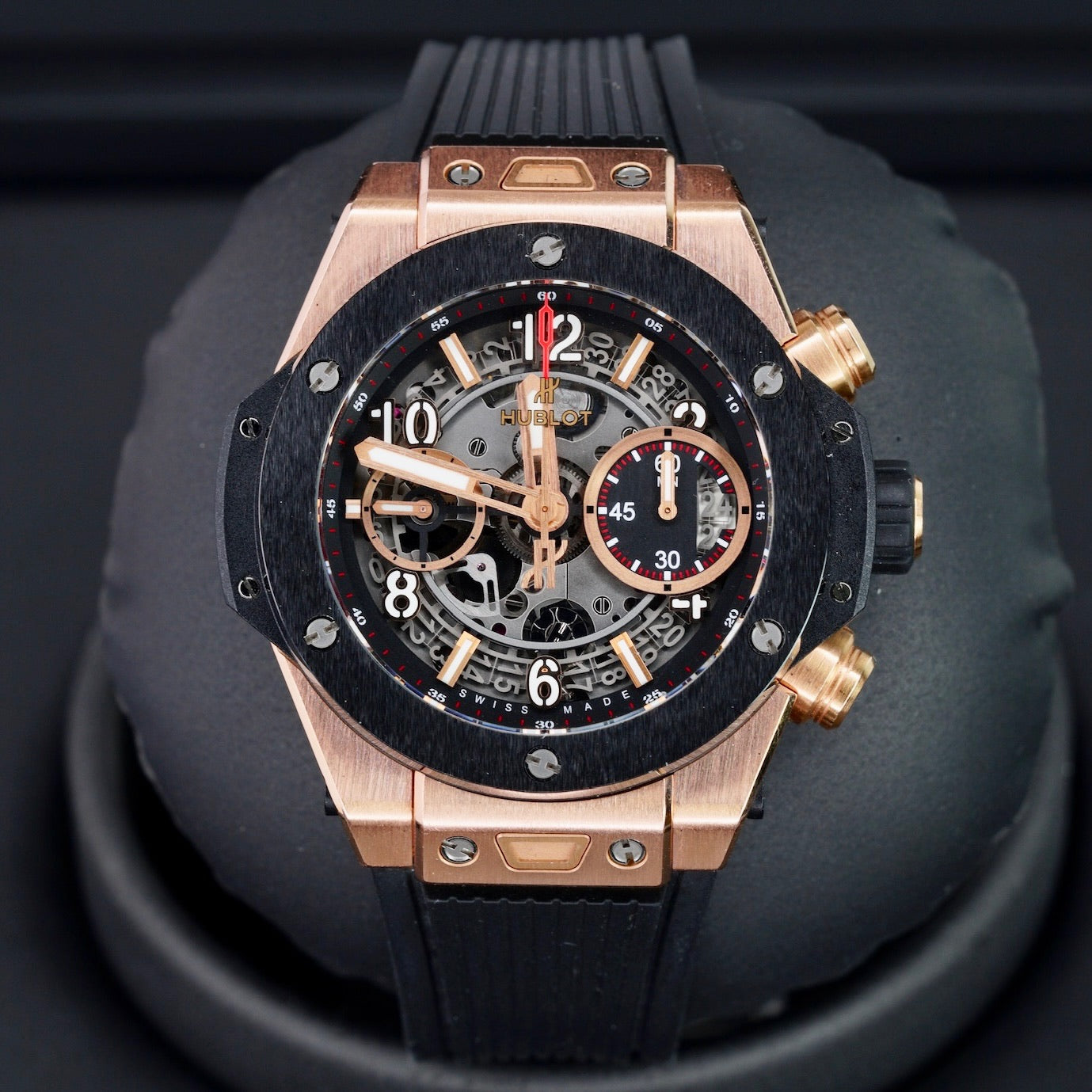 Hublot Big Bang Unico 441.OM.1180.RX Skeleton Dial Ceramic Bezel King Gold 42mm