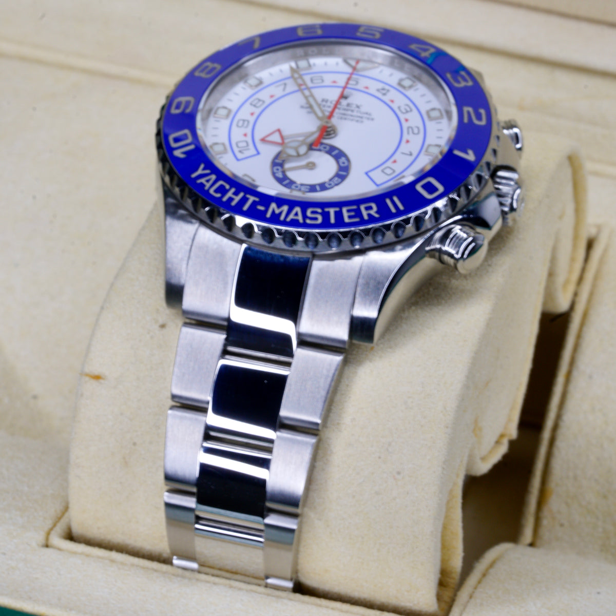 Rolex Yacht-Master II 116680 “MERCEDES” White Dial Mercedes Hands Stainless Steel 44mm 2017